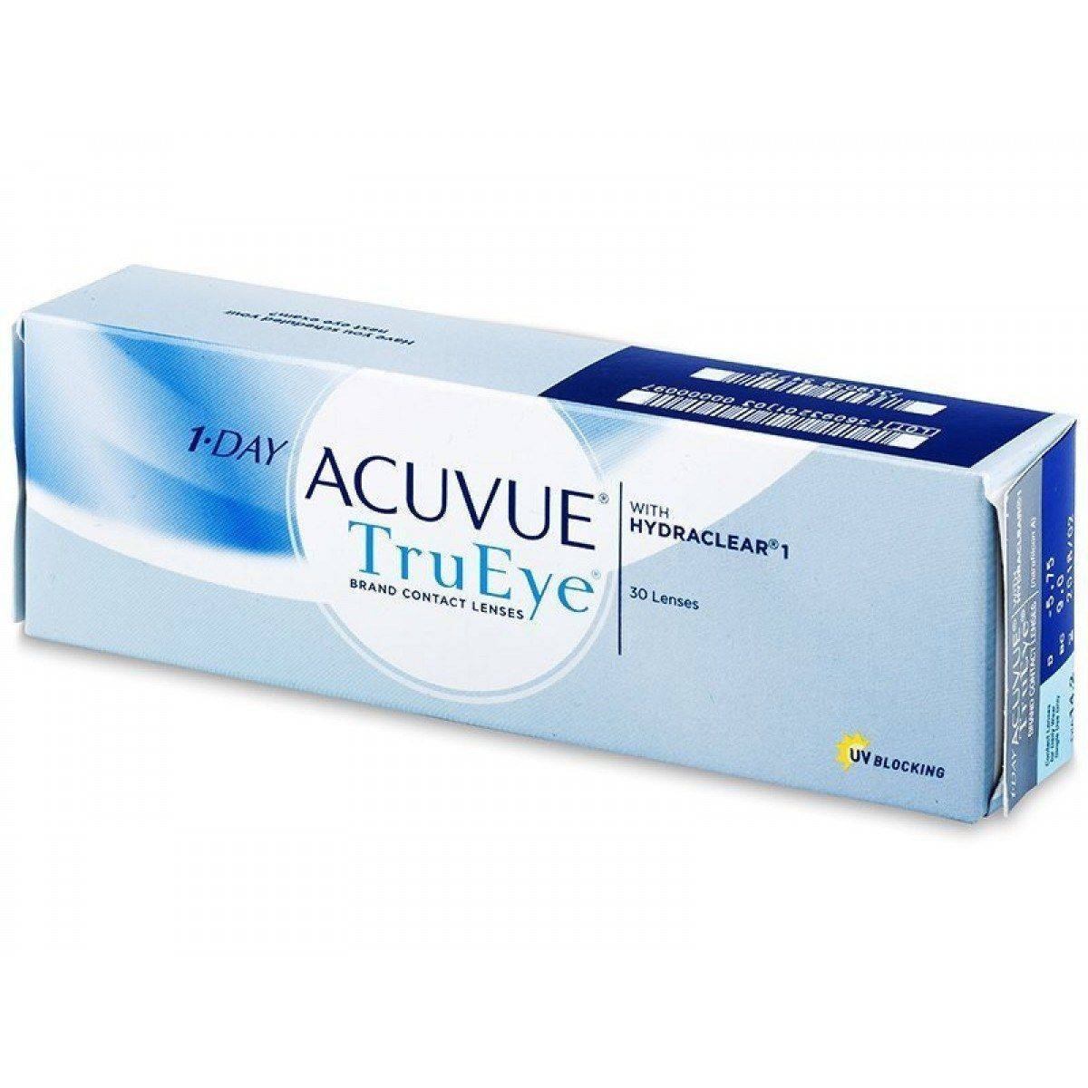 1-Day Acuvue TruEye Линзы контактные Однодневные, BC=8,5 d=14,2, 30 шт, D(-3.25), стерильно фото