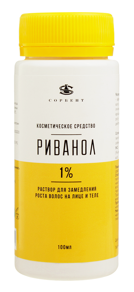 Риванол раствор для замедления роста волос, 1%, жидкость, 100 мл, 1 шт. фото
