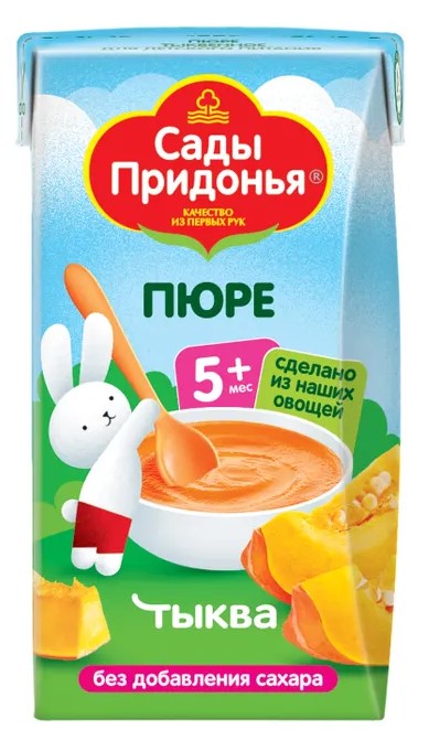 Сады Придонья пюре, пюре, 125 г, 1 шт, тыква фото