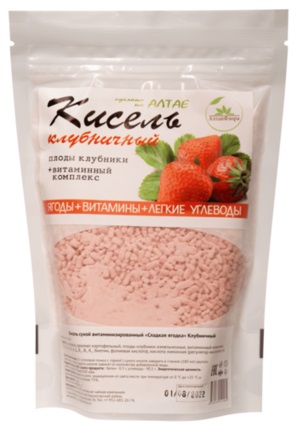 Алтайфлора Кисель Сладкая ягодка, 250 г, 1 шт, клубника фото