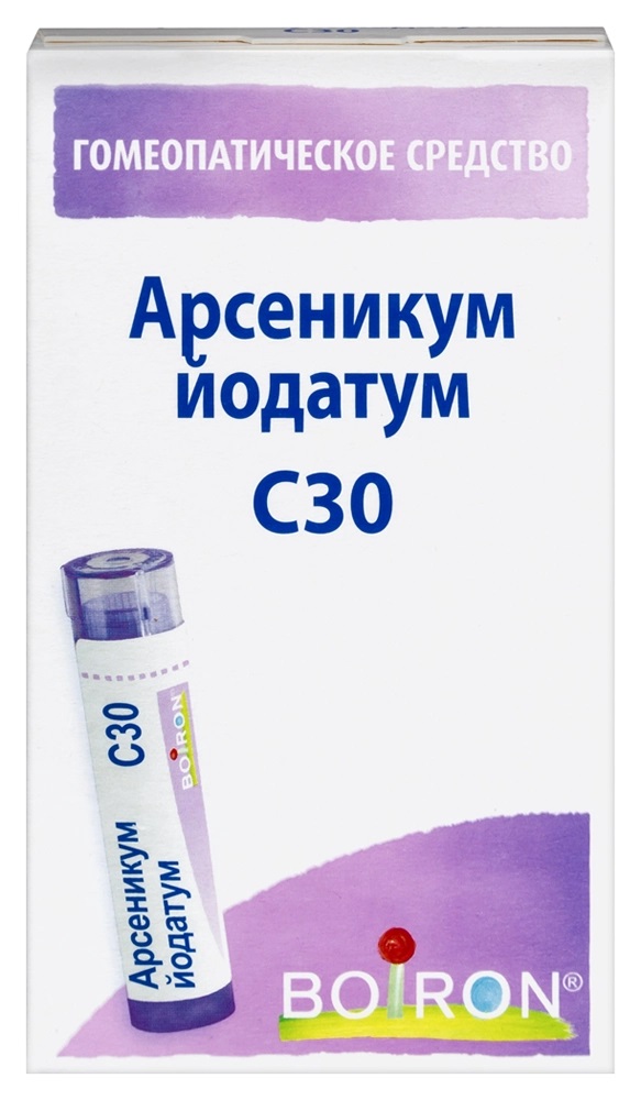 Арсеникум йодатум С30, гранулы гомеопатические, 4 г, 1 шт. фото