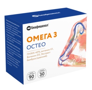 Биафишенол Омега 3 Остео, набор капсул, 120 шт. фото