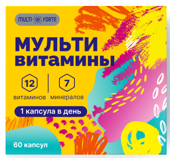 MultiForte Мультивитамины, капсулы, 60 шт. фото