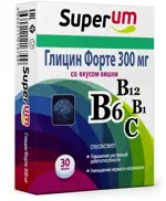 Superum Глицин форте, 300 мг, таблетки, 30 шт, вишня фото