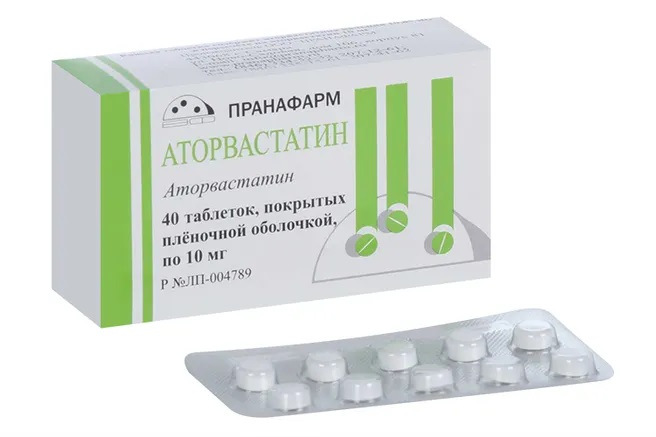 Аторвастатин, 10 мг, таблетки, покрытые пленочной оболочкой, 40 шт. фото
