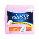 Always Classic Normal Sensitive Прокладки женские гигиенические, 9 шт, 4 капли фото 