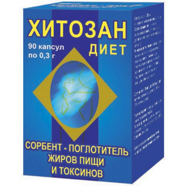 Хитозан-диет, 0.3 г, капсулы, 90 шт. фото