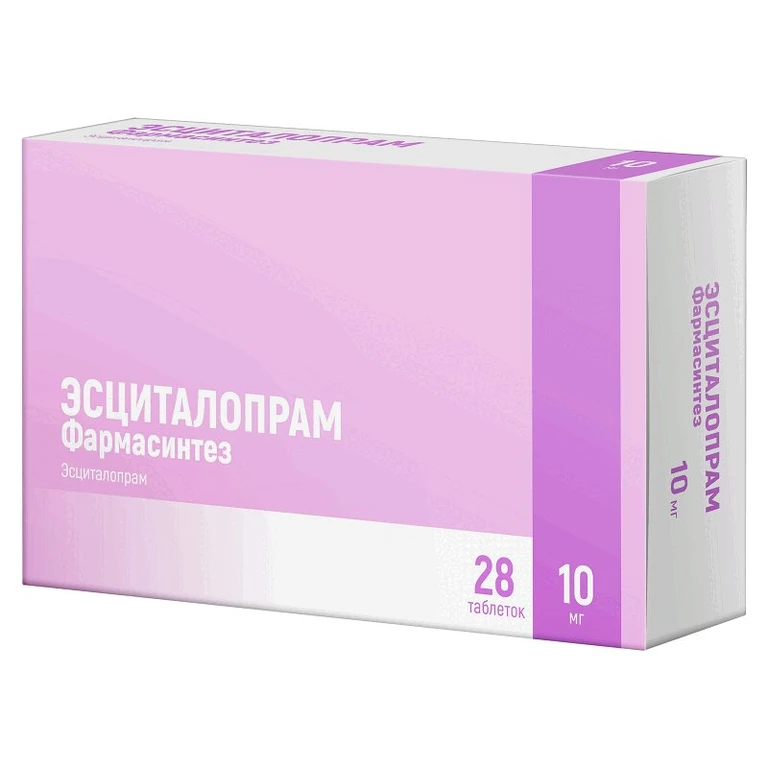 Эсциталопрам Фармасинтез, 10 мг, таблетки, покрытые пленочной оболочкой, 28 шт. фото