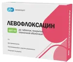 Левофлоксацин, 500 мг, таблетки, покрытые пленочной оболочкой, 20 шт. фото