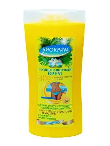 Биокрим крем, крем солнцезащитный, 200 мл, 1 шт, SPF 30 фото