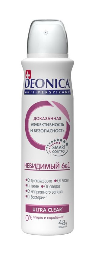 Deonica Антиперспирант Невидимый 6в1, спрей, 150 мл, 1 шт. фото