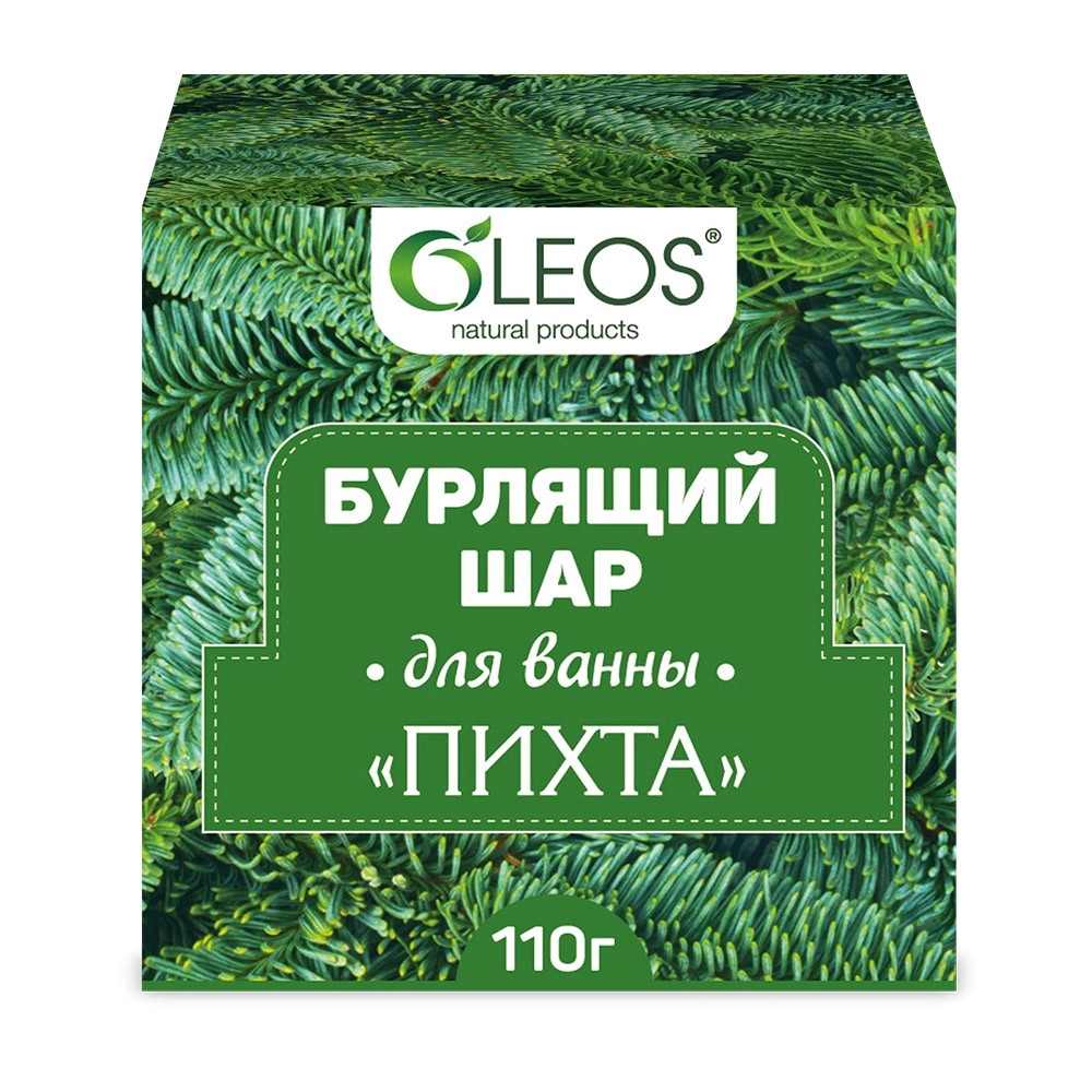 Oleos шар бурлящий для ванн, 110 г, 1 шт, пихта фото