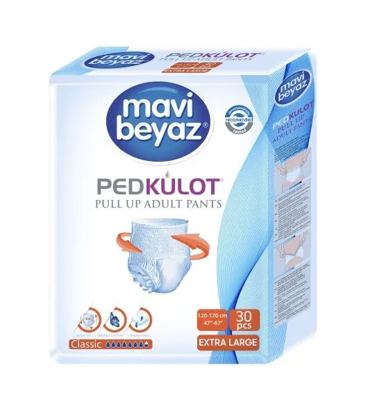 Mavi Beyaz Подгузники-трусики для взрослых, размер XL, 30 шт, 120-170 см фото