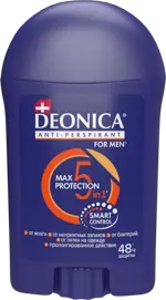 Deonica Антиперспирант For men Max protection 5в1, дезодорант-стик, 40 мл, 1 шт. фото 