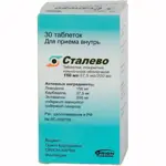 Сталево, 37.5 мг + 150 мг + 200 мг, таблетки, покрытые пленочной оболочкой, 30 шт. фото