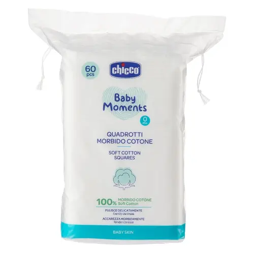 Chicco baby moments диски ватные для детей 0+, диски ватные, 60 шт. фото