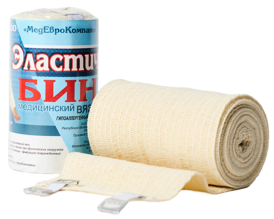 Бинт эластичный медицинский, 10 см х 3 м, 1 шт, средней растяжимости фото