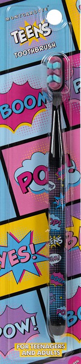 Montcarotte Teens, щетка зубная, 1 шт, черная, для взрослых и детей старше 7 лет фото