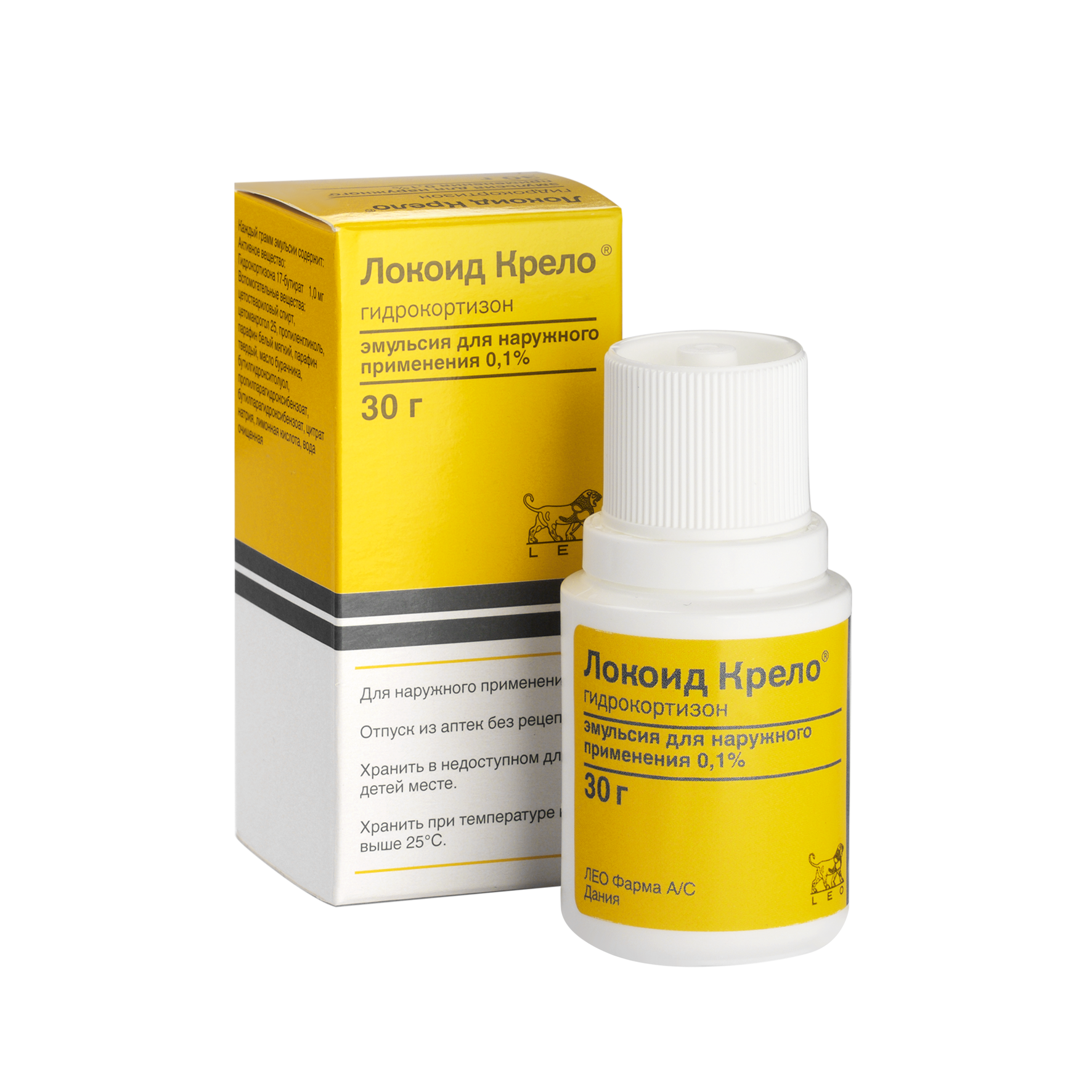 Локоид крело, 0.1%, эмульсия для наружного применения, 30 г, 1 шт. фото