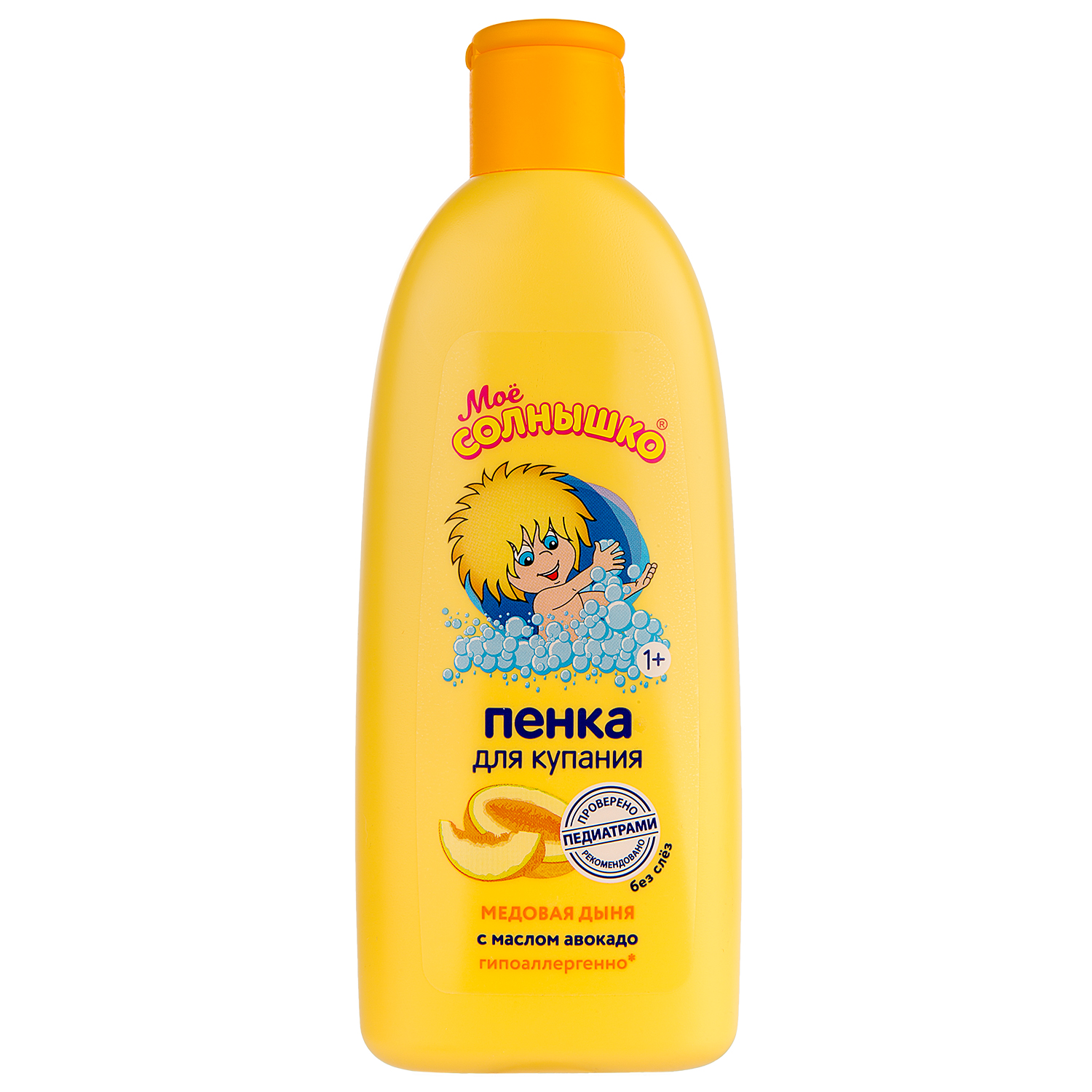 Мое солнышко пенка-гель для купания Медовая дыня, 400 мл, 1 шт, с маслом авокадо фото