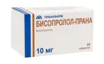 Бисопролол-Прана, 10 мг, таблетки, покрытые пленочной оболочкой, 90 шт. фото 