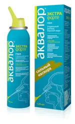 Аквалор Экстра Форте, раствор гипертонический, 125 мл, 1 шт, алоэ вера + ромашка римская, струя фото