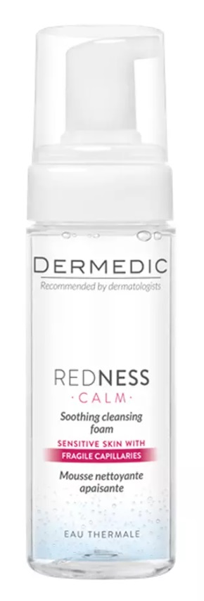 Дермедик Redness Calm Soothing cleansing foam, вода мицеллярная, 150 мл, 1 шт, очищающее успокаивающее фото