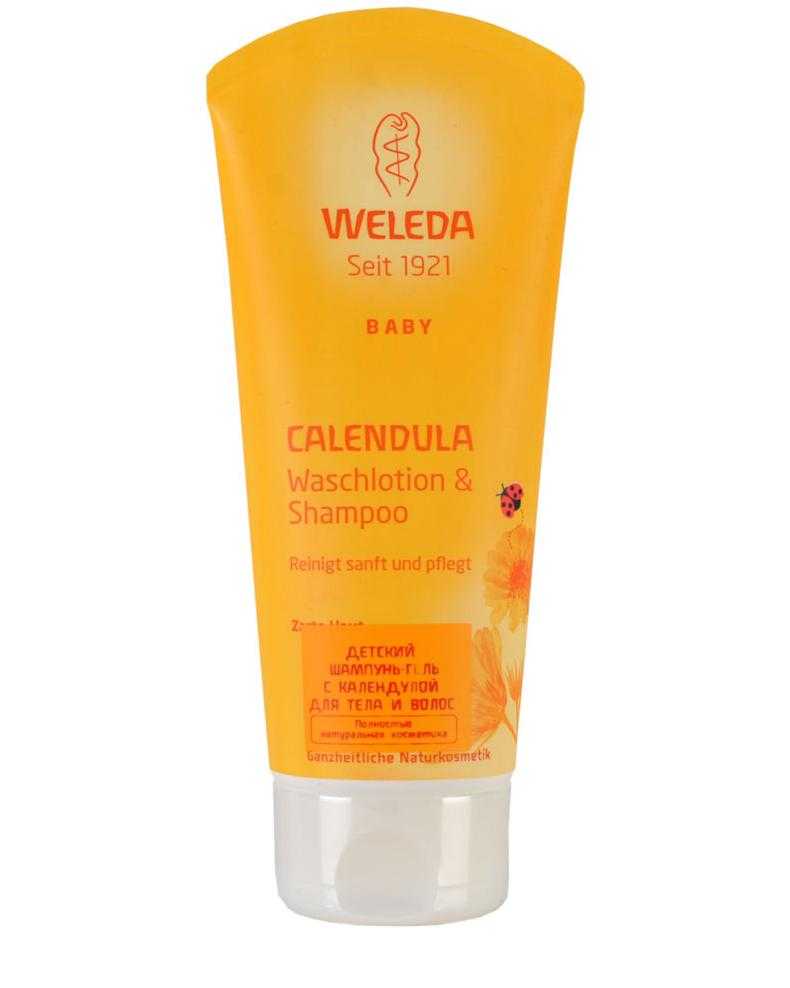 Weleda Шампунь-гель для волос и тела с календулой детский, шампунь-гель, 200 мл, 1 шт. фото