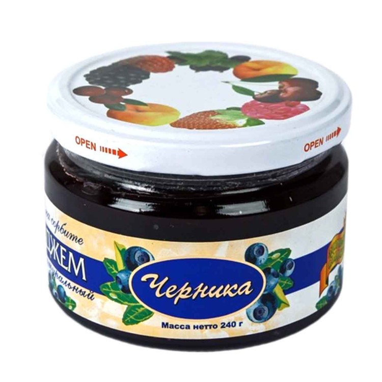 Петродиет Джем на фруктозе, 240 г, 1 шт, черника фото