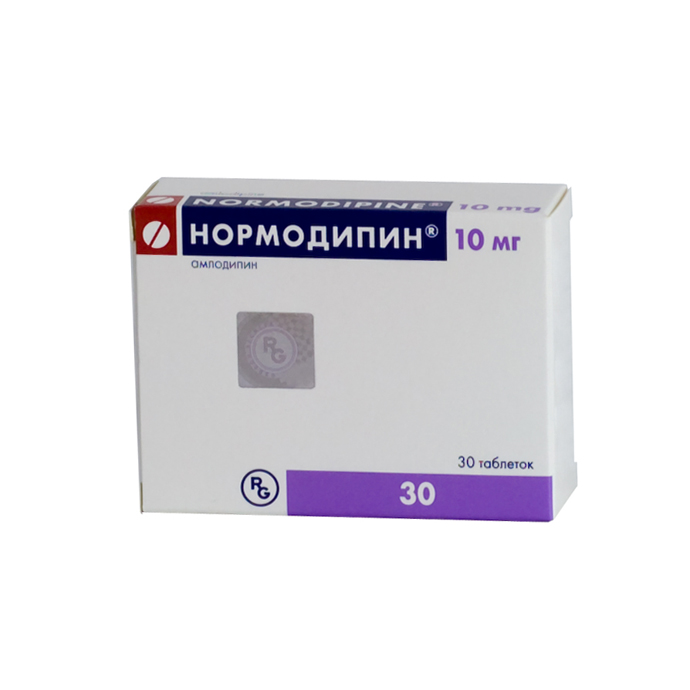 Нормодипин, 10 мг, таблетки, 30 шт. фото