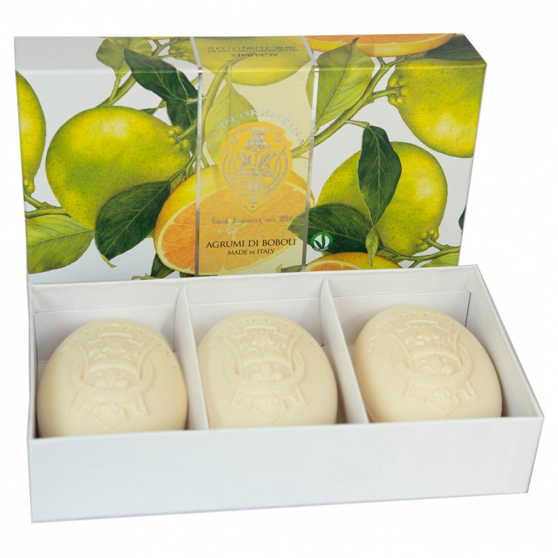 La Florentina Мыло туалетное набор, мыло твердое, 150 г, 3 шт, цитрус фото