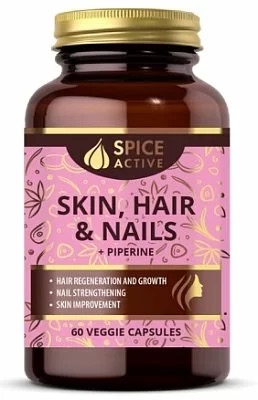 Spice Active Комплекс для здоровья кожи, волос и ногтей с пиперином, капсулы, 60 шт. фото