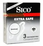 Презервативы Sico Extra safe, презерватив, 3 шт, с утолщенной стенкой фото 