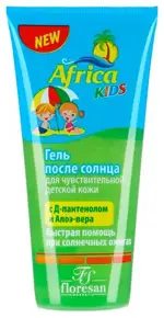Floresan Africa Kids гель после солнца, гель для тела, 200 мл, 1 шт, для чувствительной детской кожи, Ф-409 фото