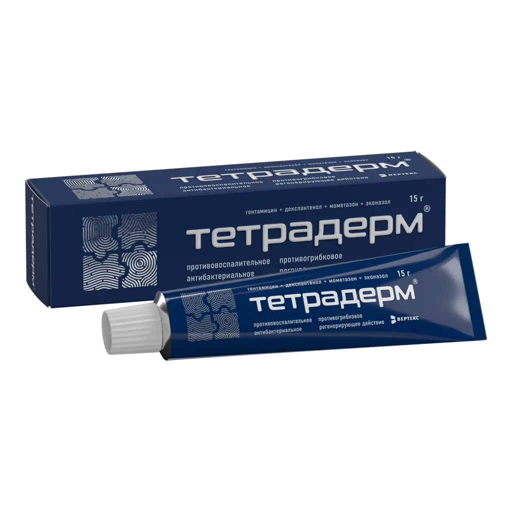 Тетрадерм, крем для наружного применения, 15 г, 1 шт. фото