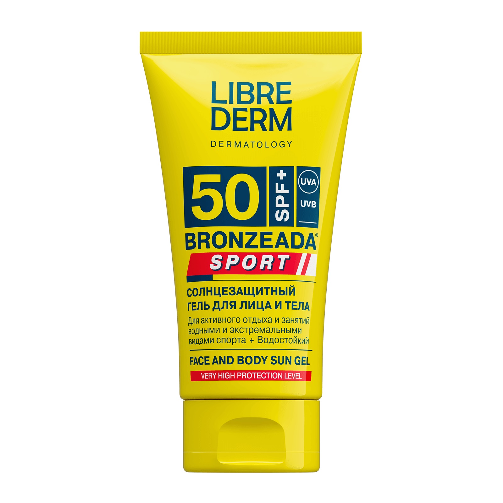 Librederm Bronzeada Sport Гель солнцезащитный для лица и тела, гель, 150 мл, 1 шт, SPF 50 фото
