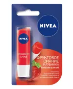 Nivea Бальзам для губ Фруктовое сияние Клубника, бальзам для губ, 4.8г, 1 шт. фото