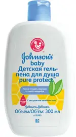 Johnson's Baby Pure Protect гель-пена для душа, гель для душа, 300 мл, 1 шт. фото