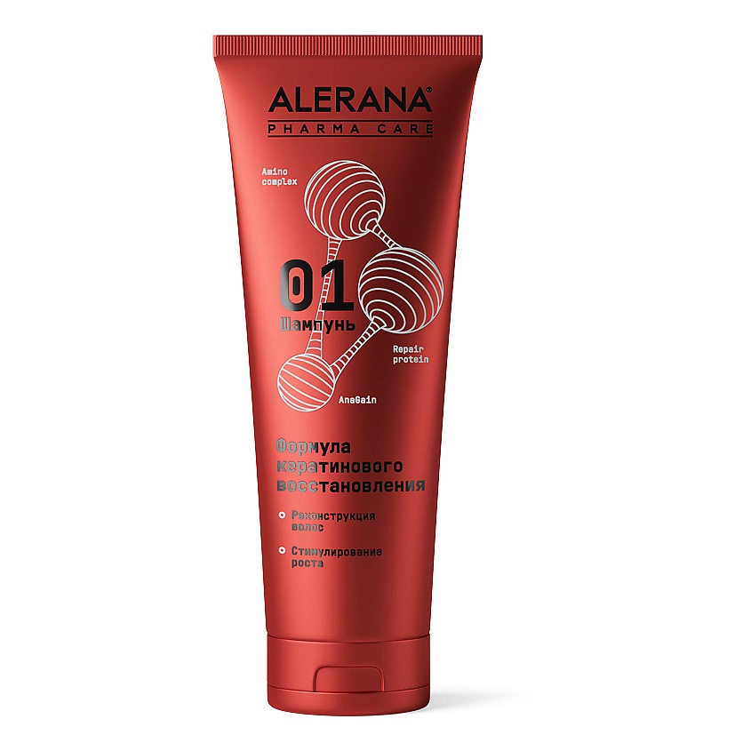 Алерана Pharma Care формула кератинового восстановления, шампунь, 260 мл, 1 шт. фото