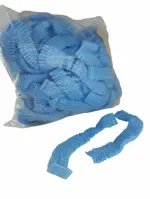 Шапочка-берет Шарлотта медицинская одноразовая нестерильная, 100 шт, голубого цвета фото