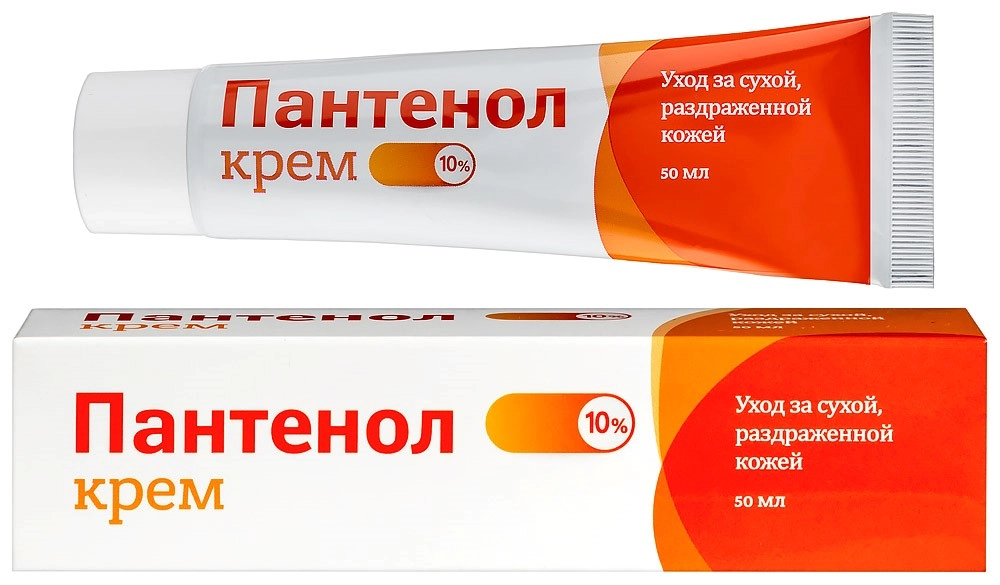 Пантенол 10% крем увлажняющий для лица и тела, крем для тела, 50 мл, 1 шт. фото