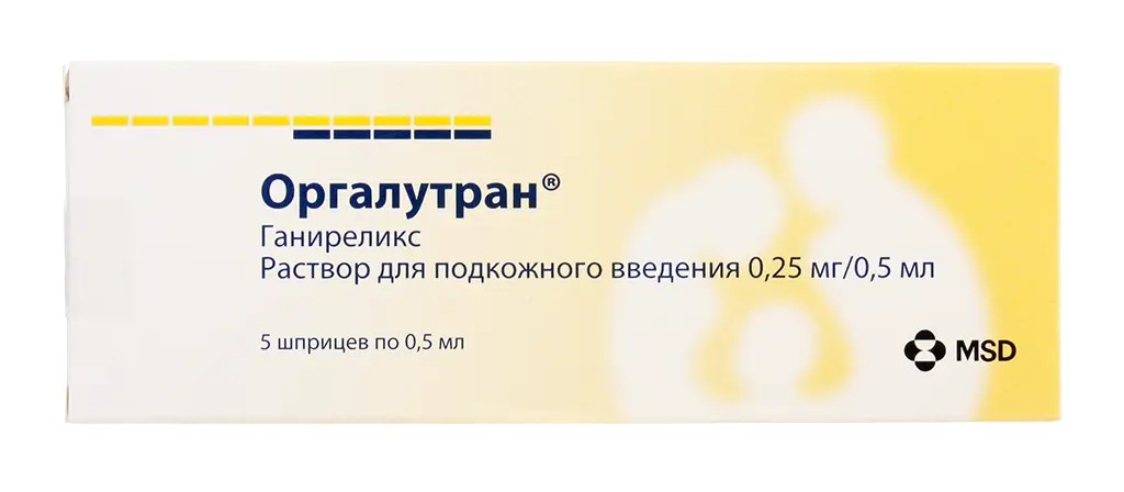 Оргалутран, 0.25 мг/0.5 мл, раствор для подкожного введения, 0.5 мл, 5 шт. фото