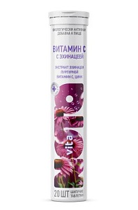 Nota Vita Эхинацея с витамином C и цинком, таблетки шипучие, 20 шт. фото
