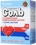 Соль пищевая с пониженным содержанием натрия+калий, магний, 350 г, 1 шт. фото
