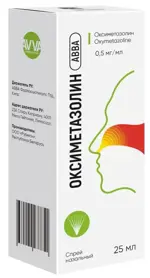Оксиметазолин АВВА, 0.5 мг/мл, спрей назалальный, 25 мл, 1 шт. фото