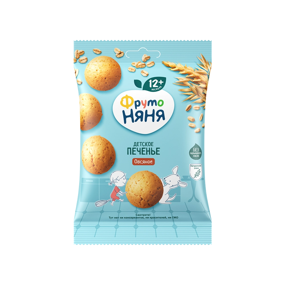 Фрутоняня печенье овсяное, 50г, 1 шт. фото