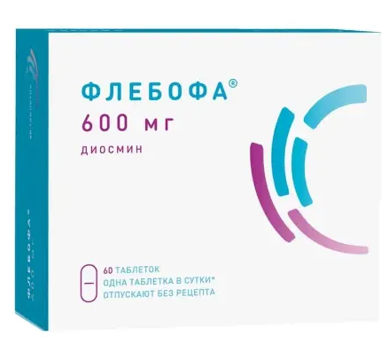 Флебофа, 600 мг, таблетки, 60 шт. фото