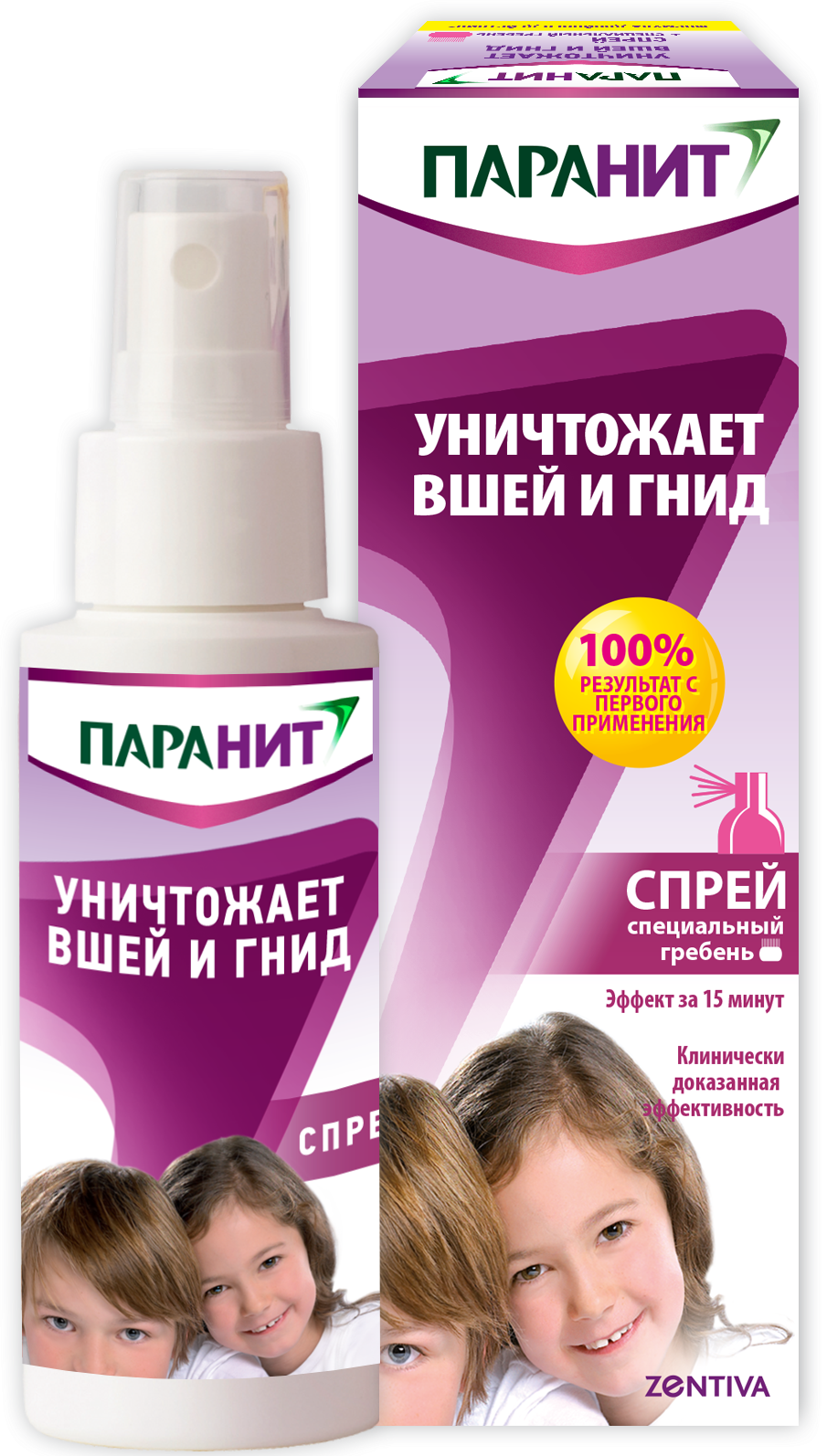 Паранит, спрей для наружного применения, 100 мл, 1 шт, в комплекте с расческой фото