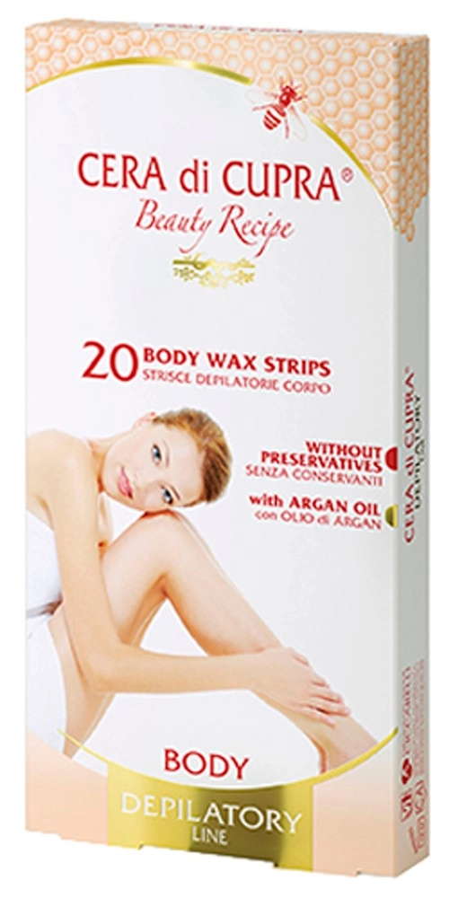 Cera di cupra полоски восковые для депиляции тела, полоски восковые, 20 шт. фото