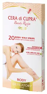 Cera di cupra полоски восковые для депиляции тела, полоски восковые, 20 шт. фото